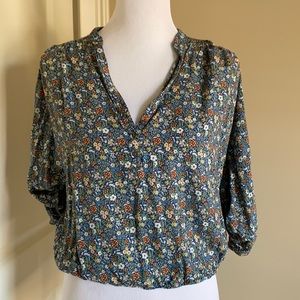 Zara floral blouse